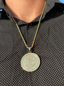 Bitcoin Bling Bling Full bold Gold color Necklaces