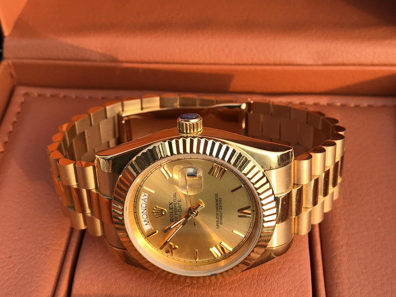 Rolex Daydate gold Roman Numerals