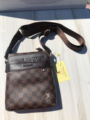 LV brown shoulder bag with France flag