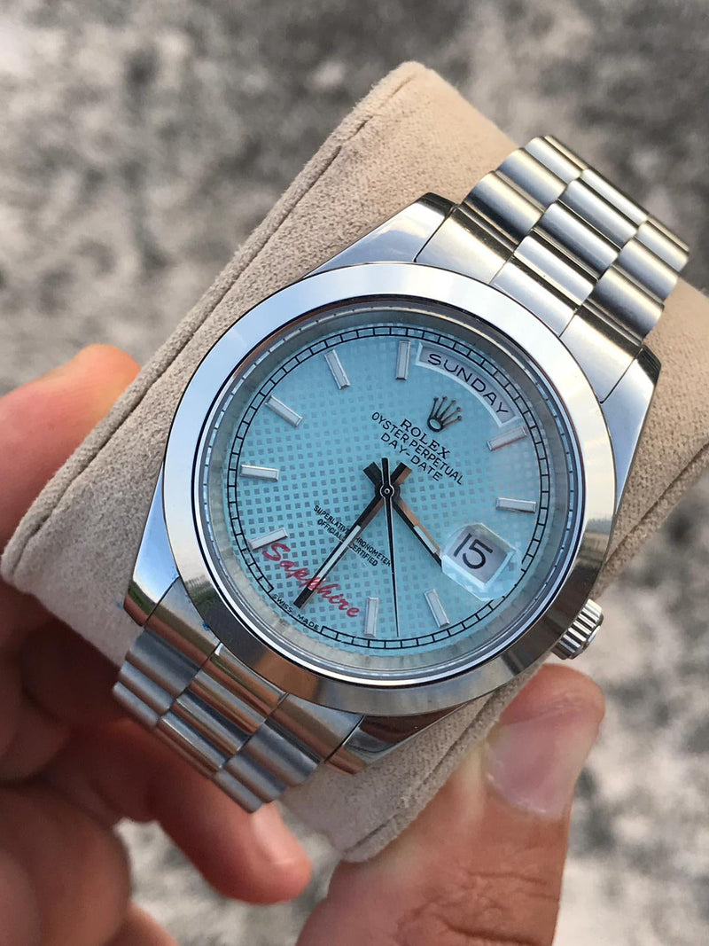 Rolex Daydate with blue light dial