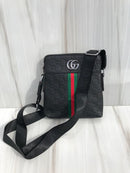 Gucci full black XL shoulder bag tricolore GG sign