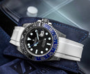 Best Replica Rolex blue GMT master II with white strap