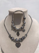 Full set of pandora, black light mixed queen Elisabeta Necklace