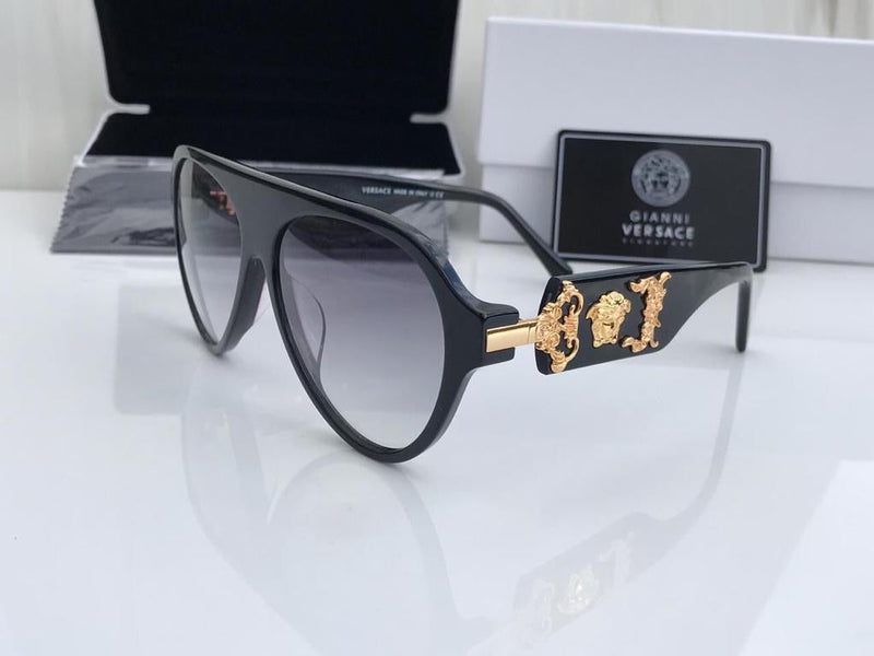 VERSACE BLACK BAROQUE SUNGLASSES