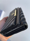 Chanel new trendy black leather model women’s wallet
