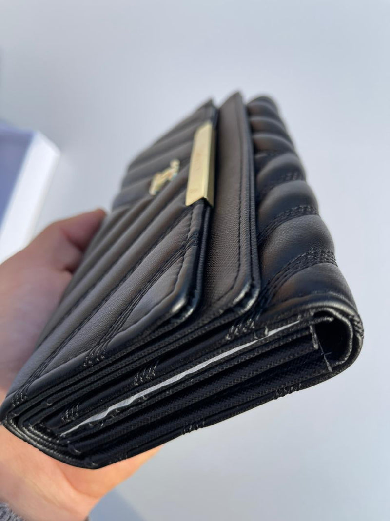 Chanel new trendy black leather model women’s wallet