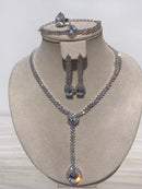 Full set of Zircon standard mixed queen diamonds Necklace bling bling rocks with zircon ears