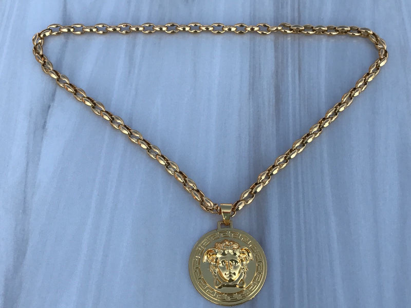 Full Gold color Medusa Necklaces