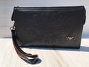 Armani full black hand bag with engraved AJ sign