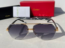 Gold Panthere De Cartier shape lll Sunglasses