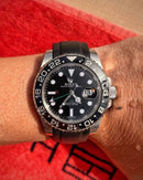 Rolex green GMT master II with black strap