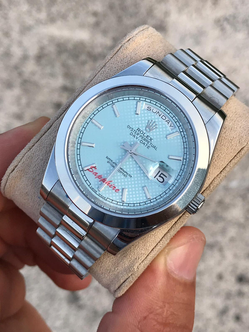 Rolex Daydate with blue light dial