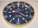 Submariner blue & gold wall clock