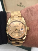 Rolex Datejust gold with Diamonds