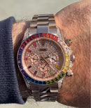 Best Replica Rolex full gold Daytona Rainbow Iced Out new model