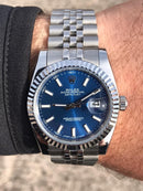 Rolex Datejust with blue dial