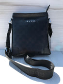 Gucci full black XL shoulder bag with metallic sign