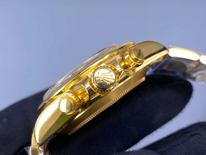 Best Replica 24 karat gold Rolex Daytona Full Gold Cosmograph 1:1 Doublete ETÁ
