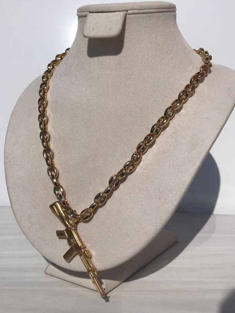 Full bold Gold color AK47 Necklaces