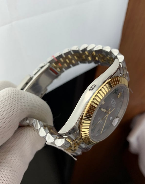 Best Replica Rolex Datejust romano wimbeldon two tone 1:1 Doublete ETÁ super clone