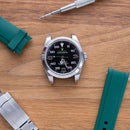 Rolex Ouester submariner with green strap