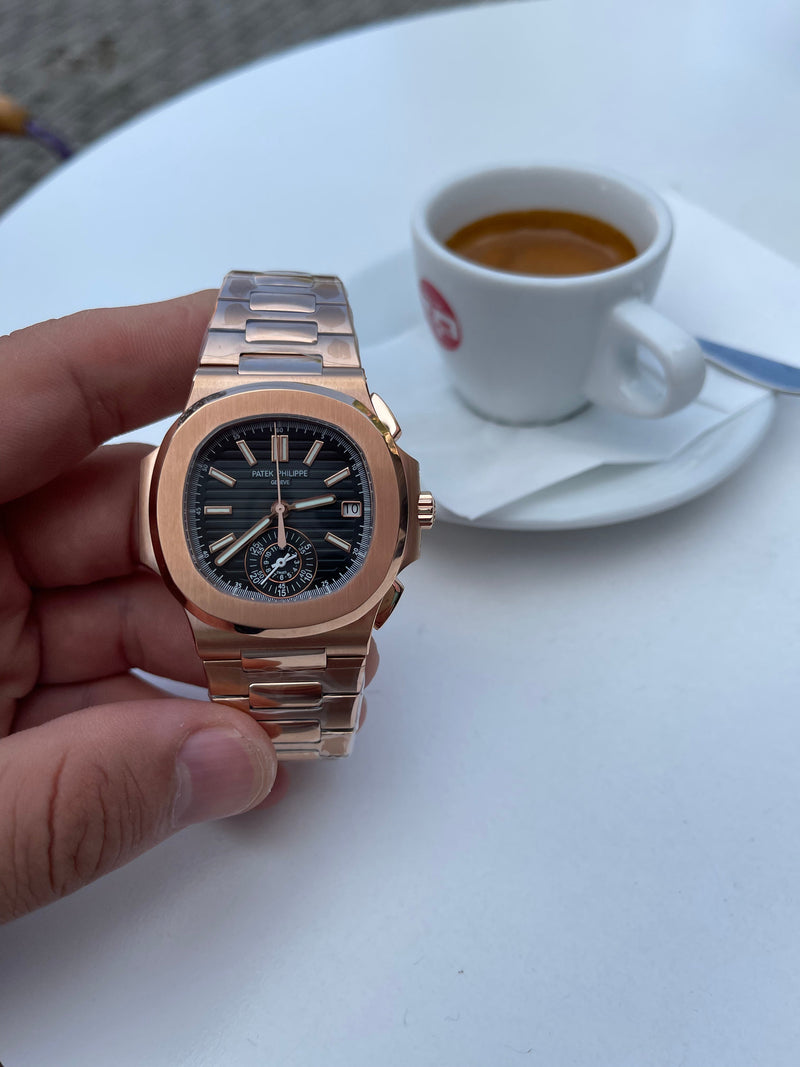 Best Replica Patek Philippe Nautilius Brown with black field thin case Super clone (with orders)