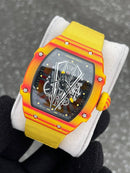Best Replica Richard Mille Tourbillon RAFA yellow Strap & yellow transparent field