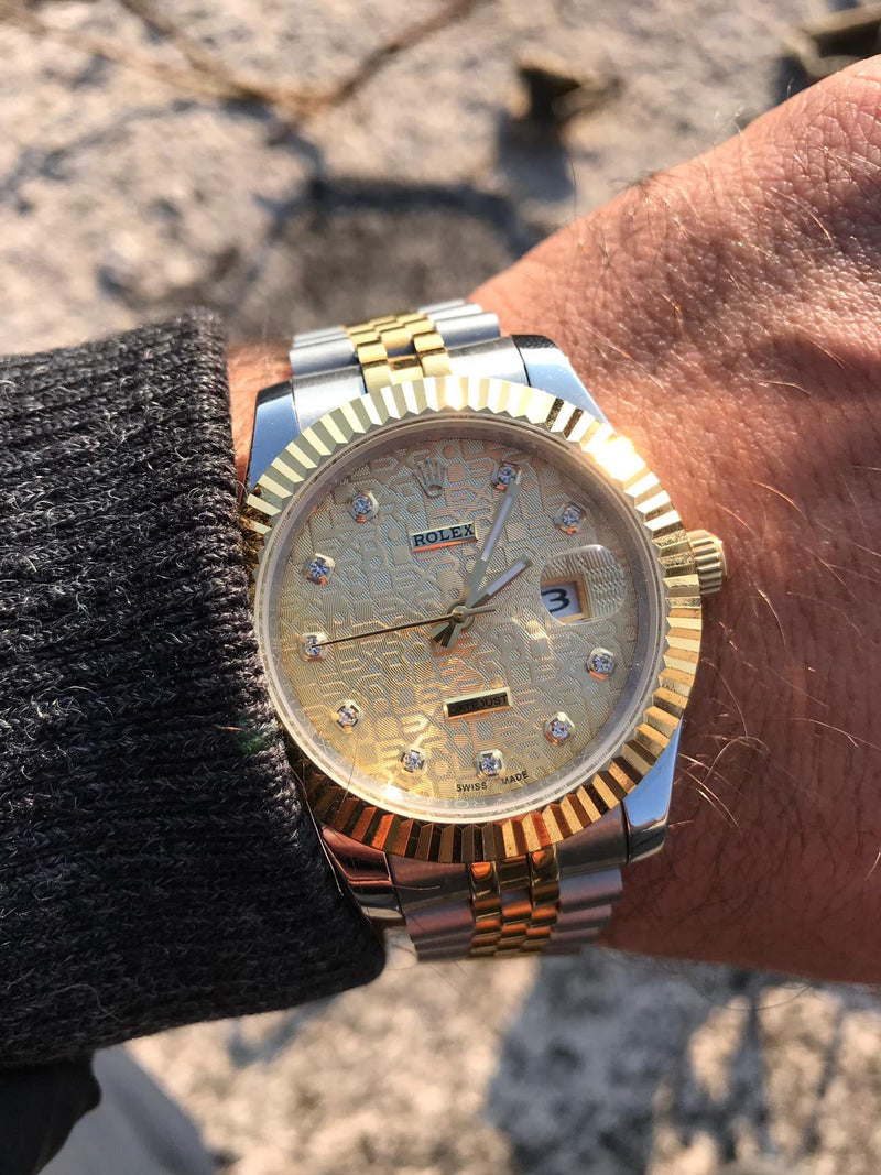 Rolex Datejust bicolour with Diamonds