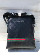 Gucci full black XL shoulder bag tricolour gucci sign