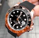 Rolex  GMT master II rosegold with black strap
