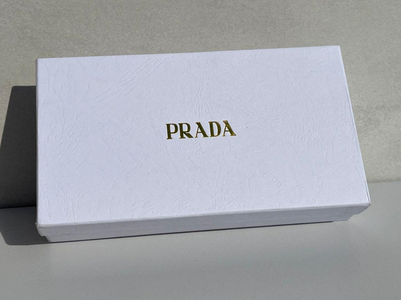 Prada new trendy black leather model women’s wallet