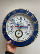 Yacht Master II gold/white wall clock