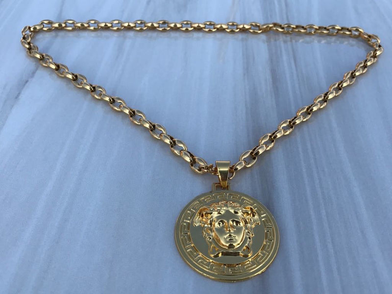 Full Gold color Medusa Necklaces