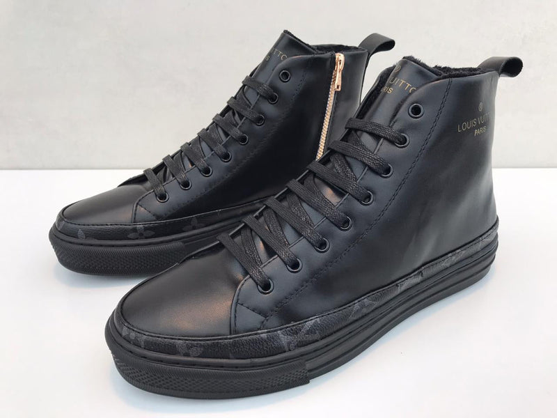 Best Replica LV long black leather shoes - sneakers