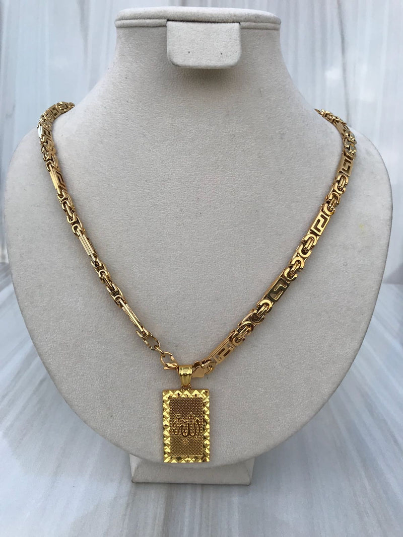 Full versace standard Gold color Islam sign Necklaces