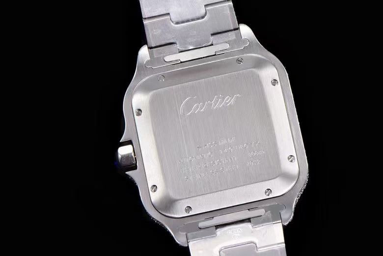 Best Replica Cartier Santos Fully Iced Out 1:1 Doublete ETÁ