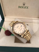 Rolex Datejust gold with Diamonds