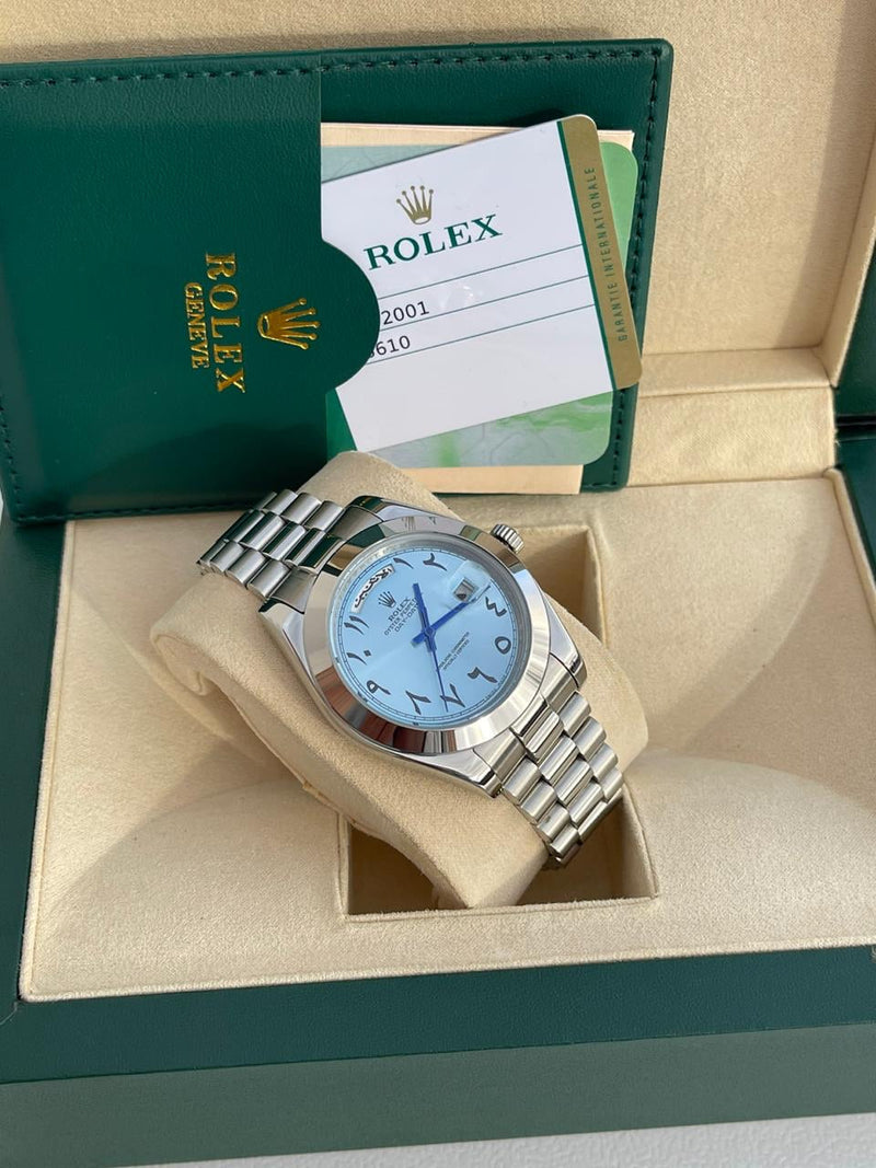 Rolex Daydate blue new Arabic version