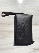 Armani full black hand bag with engraved AJ sign