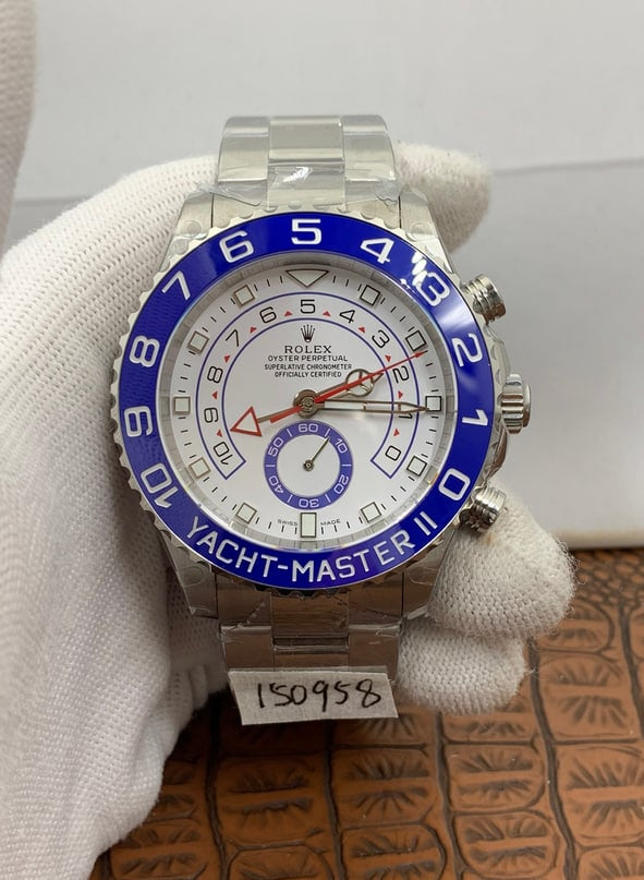 Rolex Yacht Master ll standard grey with white dial 1:1 Doublete super clone ETÁ