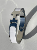 Hermes Clic H  white Silver