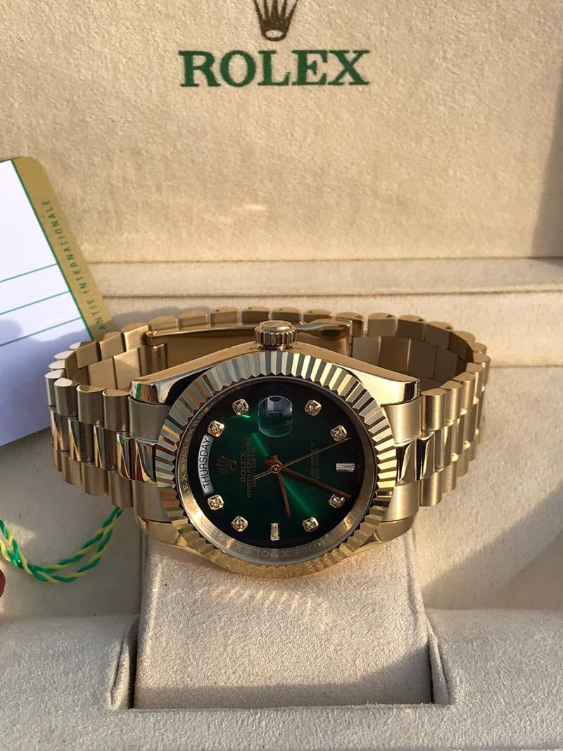 Rolex Daydate with green dial