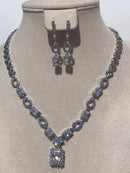 Zircon mixed form diamonds Necklace bling bling rocks with zircon ears