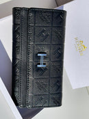 Hermes new trendy black leather model women’s wallet