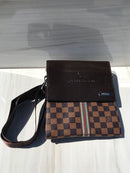 LV brown shoulder bag with Vertical tricolour sign