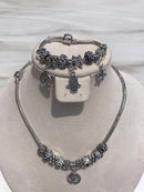 Full set of pandora, black light mixed queen Elisabeta Necklace