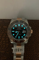 Rolex GMT Master ll two tone rose gold with black dial 3285 1:1 Doublete ETÁ