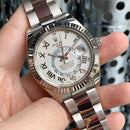 Rolex Sky-dweller with white dial romano