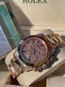 Best Replica Rolex full gold Daytona Rainbow Iced Out new model