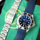 Rolex blue submariner with blue strap
